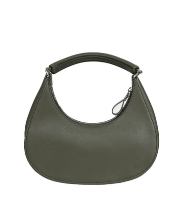 Torebka skórzana do ręki półksiężyc Tosca zielona