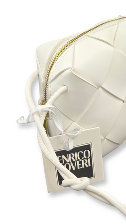 Torebka pleciona Enrico Coveri Mia biała
