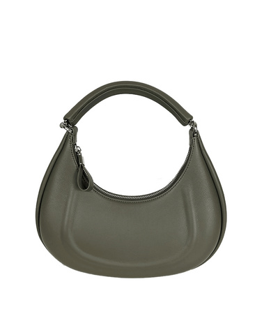 Torebka skórzana do ręki półksiężyc Tosca zielona