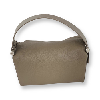 Klasyczna skórzana torebka  na ramię  Sophia taupe