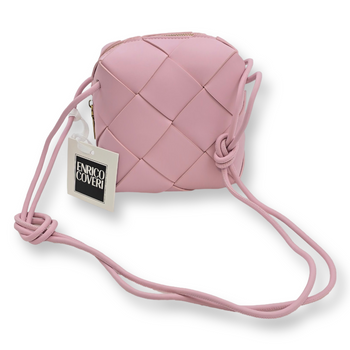 Torebka pleciona Enrico Coveri Mia różowa
